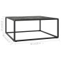vidaXL Mesa de centro negra con vidrio de mármol negro 80x80x35 cm vidaXL Mesa de centro negra con vidrio de mármol negro 80x80x35 cm
