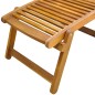 vidaXL Tumbona con reposapiés de madera maciza de acacia vidaXL Tumbona con reposapiés de madera maciza de acacia
