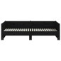 vidaXL Sofá cama extraíble madera maciza de pino negro 2x(90x190) cm