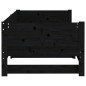 vidaXL Sofá cama extraíble madera maciza de pino negro 2x(90x190) cm