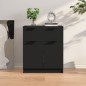vidaXL Aparador de madera contrachapada negro 60x30x70 cm vidaXL Aparador de madera contrachapada negro 60x30x70 cm