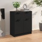 vidaXL Aparador de madera contrachapada negro 60x30x70 cm vidaXL Aparador de madera contrachapada negro 60x30x70 cm