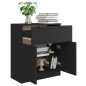 vidaXL Aparador de madera contrachapada negro 60x30x70 cm vidaXL Aparador de madera contrachapada negro 60x30x70 cm