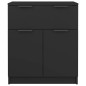 vidaXL Aparador de madera contrachapada negro 60x30x70 cm vidaXL Aparador de madera contrachapada negro 60x30x70 cm