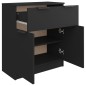 vidaXL Aparador de madera contrachapada negro 60x30x70 cm vidaXL Aparador de madera contrachapada negro 60x30x70 cm