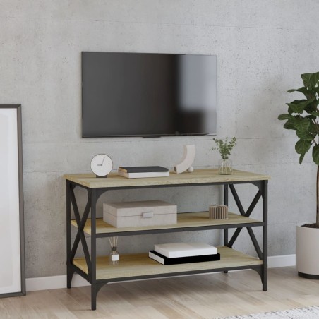 vidaXL Mueble para TV madera contrachapada roble Sonoma 80x40x50 cm