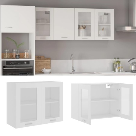 vidaXL Armario colgante cocina contrachapada blanco 80x31x60 cm