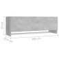 vidaXL Armario de madera contrachapada gris hormigón 100x32,5x35 cm vidaXL Armario de madera contrachapada gris hormigón 100x32,5x35 cm