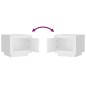 vidaXL Mesa de centro madera contrachapada blanco 51x50x45 cm vidaXL Mesa de centro madera contrachapada blanco 51x50x45 cm