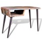 vidaXL Escritorio de madera reciclada con patas de hierro vidaXL Escritorio de madera reciclada con patas de hierro