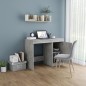 vidaXL Escritorio de madera contrachapada gris hormigón 100x50x76 cm vidaXL Escritorio de madera contrachapada gris hormigón 100x50x76 cm