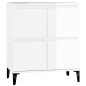 vidaXL Aparador de madera contrachapada blanco brillante 60x35x70 cm vidaXL Aparador de madera contrachapada blanco brillante 60x35x70 cm