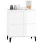 vidaXL Aparador de madera contrachapada blanco brillante 60x35x70 cm vidaXL Aparador de madera contrachapada blanco brillante 60x35x70 cm