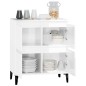 vidaXL Aparador de madera contrachapada blanco brillante 60x35x70 cm vidaXL Aparador de madera contrachapada blanco brillante 60x35x70 cm