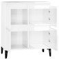 vidaXL Aparador de madera contrachapada blanco brillante 60x35x70 cm vidaXL Aparador de madera contrachapada blanco brillante 60x35x70 cm