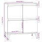 vidaXL Aparador de madera contrachapada blanco brillante 60x35x70 cm vidaXL Aparador de madera contrachapada blanco brillante 60x35x70 cm