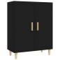 vidaXL Aparador de madera contrachapada negro 70x34x90 cm vidaXL Aparador de madera contrachapada negro 70x34x90 cm