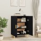 vidaXL Aparador de madera contrachapada negro 70x34x90 cm vidaXL Aparador de madera contrachapada negro 70x34x90 cm