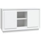 vidaXL Aparador de madera contrachapada blanco 102x35x60 cm vidaXL Aparador de madera contrachapada blanco 102x35x60 cm