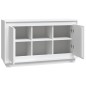 vidaXL Aparador de madera contrachapada blanco 102x35x60 cm vidaXL Aparador de madera contrachapada blanco 102x35x60 cm
