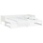 vidaXL Sofá cama extraíble madera maciza de pino blanco 2x(80x200) cm vidaXL Sofá cama extraíble madera maciza de pino blanco 2x(80x200) cm