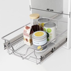 vidaXL Bandejas de alambre extraíbles 2 uds plateado 400 mm