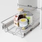 vidaXL Bandejas de alambre extraíbles 2 uds plateado 400 mm