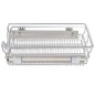 vidaXL Bandejas de alambre extraíbles 2 uds plateado 400 mm