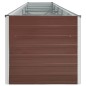 vidaXL Arriate de jardín de acero galvanizado marrón 400x80x77 cm vidaXL Arriate de jardín de acero galvanizado marrón 400x80x77 cm