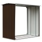 vidaXL Caseta jardín para leña acero galvanizado marrón 172x91x154 cm vidaXL Caseta jardín para leña acero galvanizado marrón 172x91x154 cm