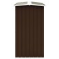 vidaXL Caseta jardín para leña acero galvanizado marrón 172x91x154 cm vidaXL Caseta jardín para leña acero galvanizado marrón 172x91x154 cm