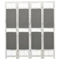 vidaXL Biombo divisor de 4 paneles de tela gris 140x165 cm vidaXL Biombo divisor de 4 paneles de tela gris 140x165 cm