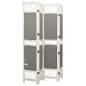 vidaXL Biombo divisor de 4 paneles de tela gris 140x165 cm vidaXL Biombo divisor de 4 paneles de tela gris 140x165 cm