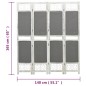vidaXL Biombo divisor de 4 paneles de tela gris 140x165 cm vidaXL Biombo divisor de 4 paneles de tela gris 140x165 cm