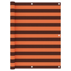 vidaXL Toldo para balcón tela oxford naranja y marrón 120x400 cm