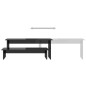 vidaXL Mueble para TV madera contrachapada negro brillante 180x30x43cm vidaXL Mueble para TV madera contrachapada negro brillante 180x30x43cm