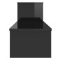 vidaXL Mueble para TV madera contrachapada negro brillante 180x30x43cm vidaXL Mueble para TV madera contrachapada negro brillante 180x30x43cm