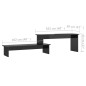 vidaXL Mueble para TV madera contrachapada negro brillante 180x30x43cm vidaXL Mueble para TV madera contrachapada negro brillante 180x30x43cm