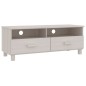 vidaXL Mueble de TV HAMAR madera maciza de pino blanco 106x40x40 cm