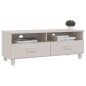 vidaXL Mueble de TV HAMAR madera maciza de pino blanco 106x40x40 cm