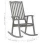 vidaXL Mecedora de madera maciza de acacia gris vidaXL Mecedora de madera maciza de acacia gris