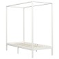 vidaXL Estructura cama con dosel madera maciza pino blanco 90x200 cm