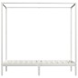 vidaXL Estructura cama con dosel madera maciza pino blanco 90x200 cm