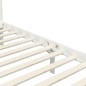 vidaXL Estructura cama con dosel madera maciza pino blanco 90x200 cm