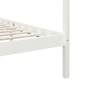 vidaXL Estructura cama con dosel madera maciza pino blanco 90x200 cm