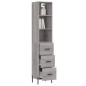 vidaXL Aparador alto madera contrachapada gris Sonoma 34,5x34x180 cm vidaXL Aparador alto madera contrachapada gris Sonoma 34,5x34x180 cm