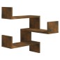 vidaXL Estantería de esquina de pared roble ahumado 40x40x50 cm vidaXL Estantería de esquina de pared roble ahumado 40x40x50 cm