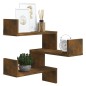 vidaXL Estantería de esquina de pared roble ahumado 40x40x50 cm vidaXL Estantería de esquina de pared roble ahumado 40x40x50 cm