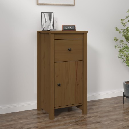 vidaXL Aparador de madera maciza de pino marrón miel 40x35x80 cm