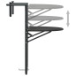 vidaXL Mesa balcón colgante plástico aspecto ratán marrón 60x64x83,5cm vidaXL Mesa balcón colgante plástico aspecto ratán marrón 60x64x83,5cm